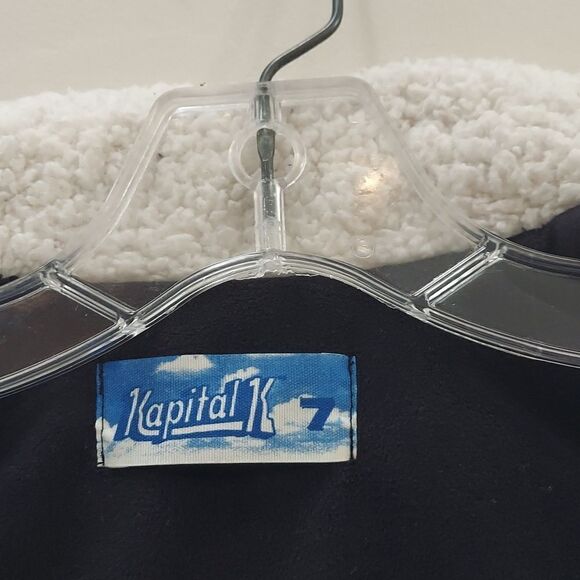 Kapital K Wool Blend Sherpa Burgundy Plaid Fall Vest Sz 7 - Picture 5 of 7